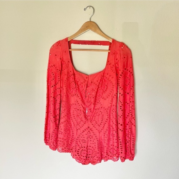 Beach Riot NWT $158 Coral Romper, Cotton, Size XS - Picture 2 of 3